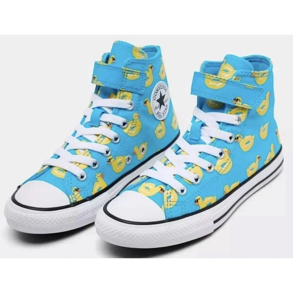 Converse Chuck Taylor All Star Pool Party Easy-On Sneakers Kids Size 2Y - NEW